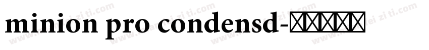 minion pro condensd字体转换